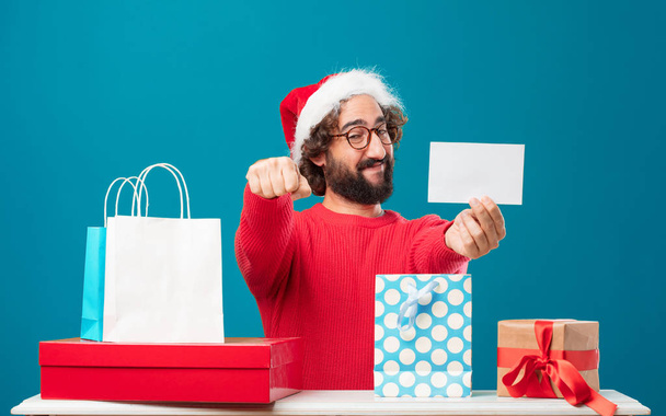 Young man with gifts. Christmas concept. - Foto, immagini