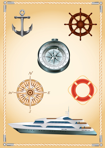 Морской набор
 - Вектор,изображение