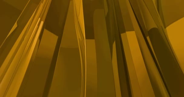 streszczenie złoto metaliczne detale geometryczny kształt Złotego, macha powolny ruch - Materiał filmowy, wideo
