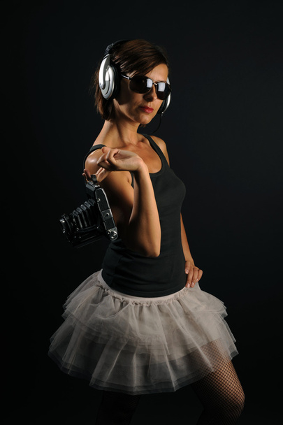 Woman with camera - Foto, Imagen