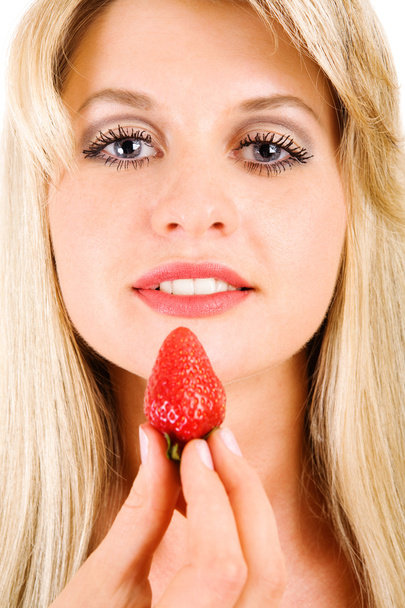 дівчина і солодка ягода
 - Фото, зображення