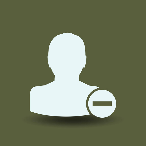Kullanıcı profili işareti simgesini Sil glif ile web. Vektör çizim tasarım öğesi eps10 - Vektör, Görsel