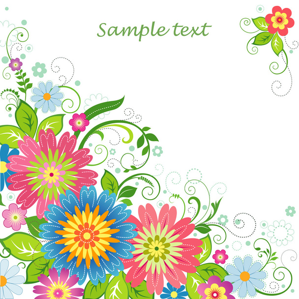 Background with flowers - Vector, Image