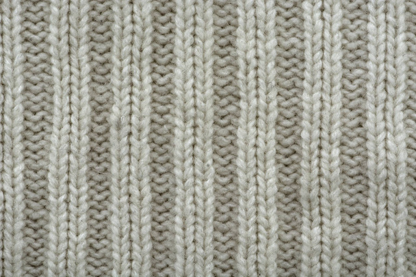 Textura tricotada. Tecido padrão feito de lã. Antecedentes, espaço de cópia. Textura de camisola artesanal, padrão de lã de malha, fundo de marfim - Foto, Imagem