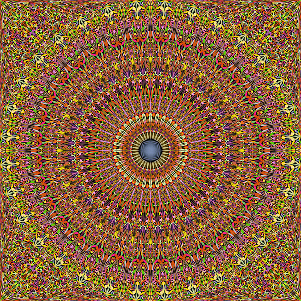 bunte nahtlose abstrakte florale Garten Mandala Ornament Muster Tapete - Stammesvektor Illustration - Vektor, Bild