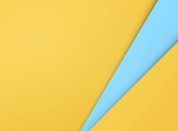 Abstract of simple gradient yellow and blue paper cut background, vector eps10 - Вектор, зображення