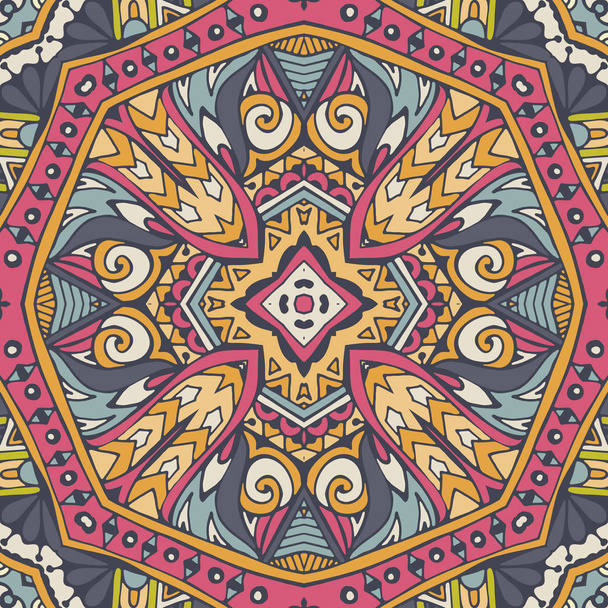 aztec geometric abstract line art seamless pattern - Vector, imagen