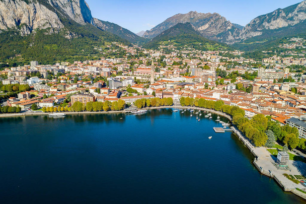 Lecco - Lake Como (IT) - Panoramic aerial view of the city - Photo, Image