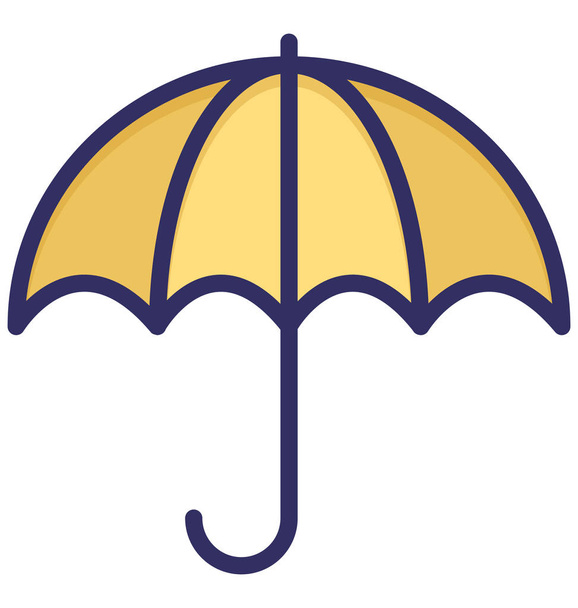 Parasol, bescherming Geïsoleerde vectoricoon die gemakkelijk kan worden aangepast of bewerkt - Vector, afbeelding