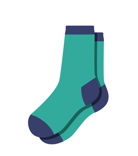 two colored socks. flat vector illustration isolated - ベクター画像