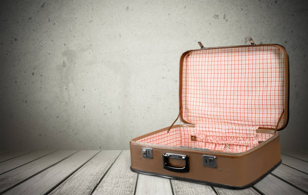 Empty Vintage Suitcase, travel concept - Fotó, kép