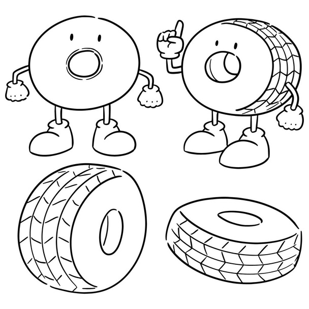 jeu vectoriel de pneus
 - Vecteur, image