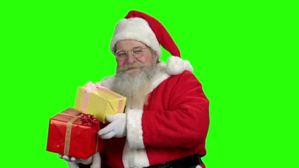 Régi mosolygó Santa találat hüvelykujj-fel. - Felvétel, videó