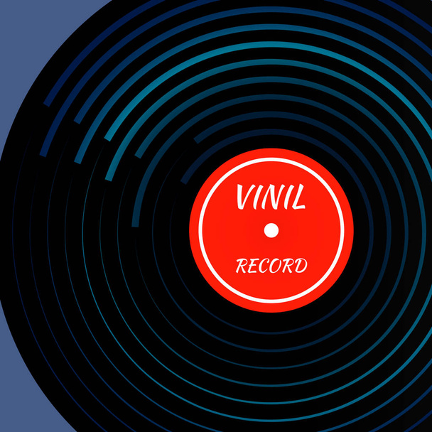 Vintage Vinyl grafiky deska. vektorové ilustrace izolované. - Vektor, obrázek