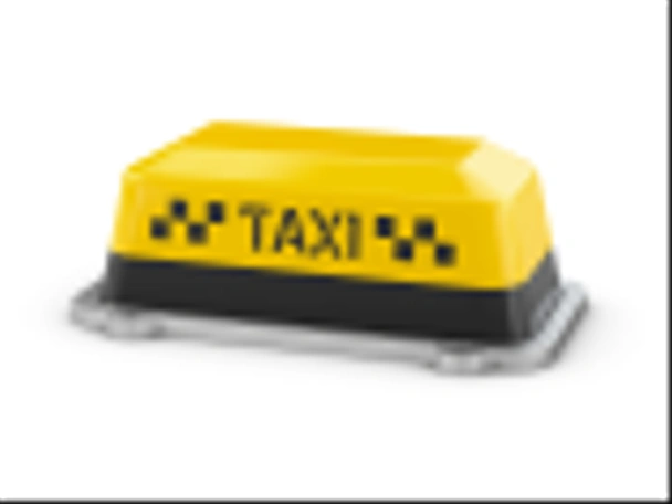 Illustration 3d du taxi Shield sur fond blanc isplated
 - Photo, image