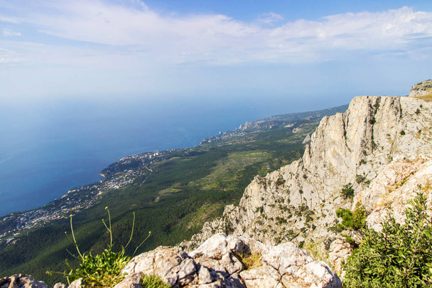 view series: Sea landscape with mountain, Crimea, Yalta - Фото, зображення