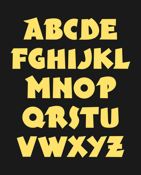 Hand drawn bold gothic font. Vector alphabet - Vector, imagen