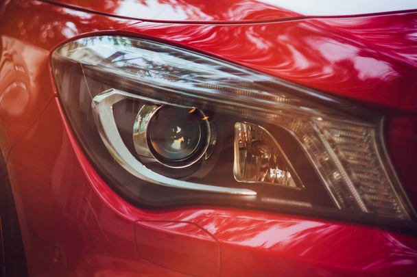 Detail beauty and fast car with headlight - Foto, Imagem