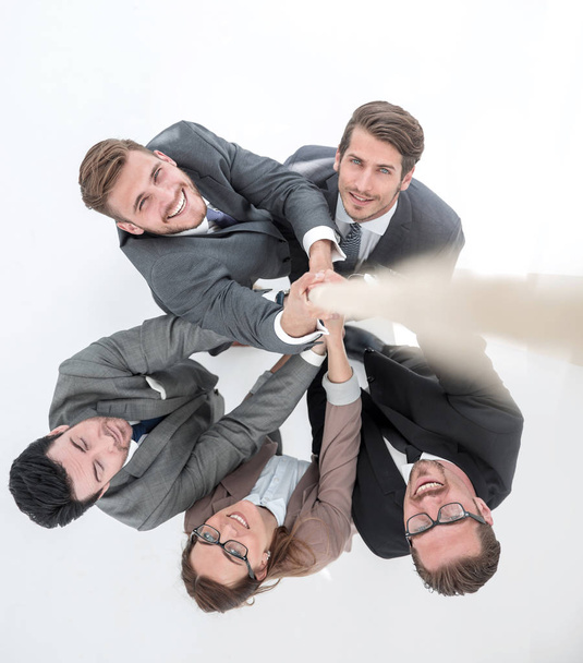 top view .business team climbing the rope - Photo, image