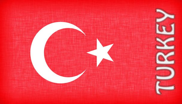 Flag of Turkey with letters - Photo, Image