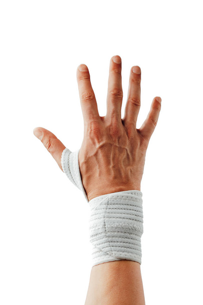 supporto ortopedico del polso e della mano per la guarigione della sindrome del tunnel carpale, isolato su bianco
 - Foto, immagini