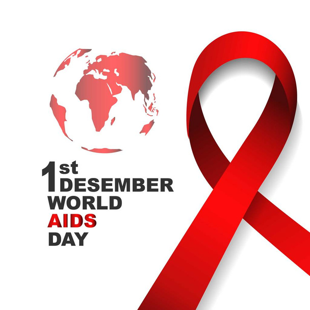 世界のベクトルは、日 symbol.1st 12 月世界エイズデー エイズします。Awareness.Red リボンを支援します。バナーや世界エイズデーのポスター - 写真・画像