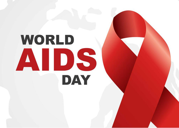 vektör dünya gün symbol.1st Aralık Dünya AIDS Günü yardımcı olur. Awareness.Red şerit yardımcı olur. Başlık sayfası veya poster Dünya AIDS Günü - Fotoğraf, Görsel