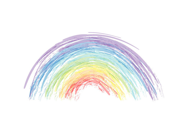 描かれている虹。ベクトル図. - ベクター画像
