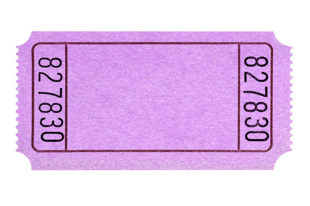 Película rosa en blanco o taco de entrada de rifa aislado
 - Foto, imagen