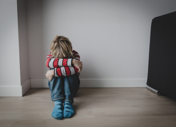 sad tired child stress and depression, violence - Photo, Image