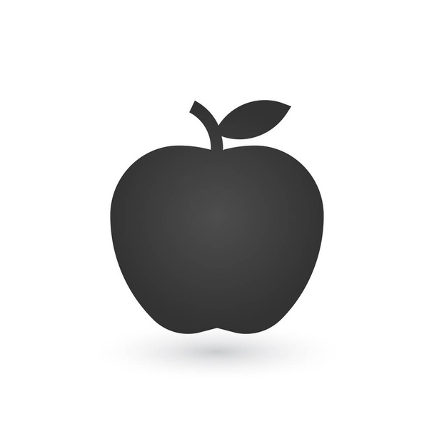 Trendi lapos stílusú elszigetelt fehér background látható Apple ikonra. Apple szimbólum a web site design Apple ikonra logó, app, felhasználói felület - Vektor, kép