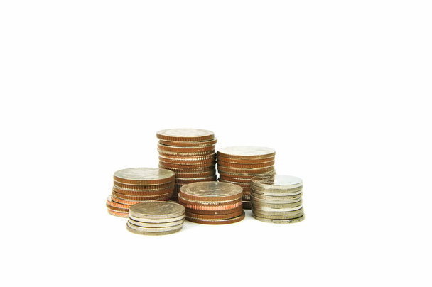 Тайська монети на білому тлі - Фото, зображення