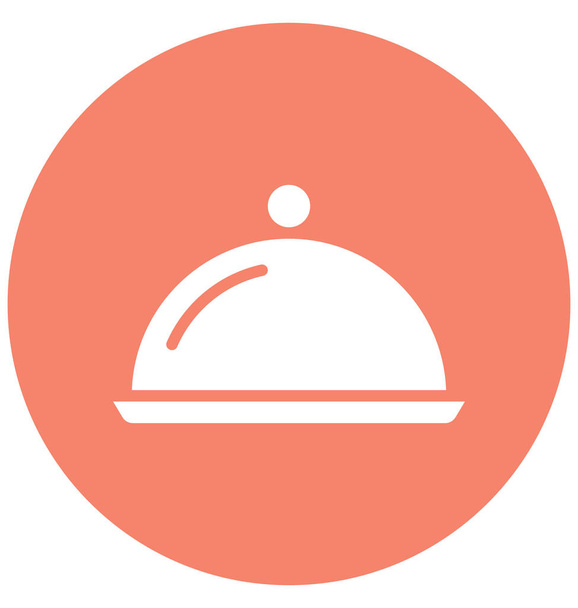 Chef platter, food platter Isolated Vector Icon that can be easily modified or edited - Vector, Image