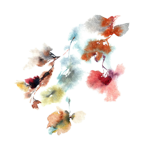 hand drawn abstract floral wallpaper - Fotó, kép