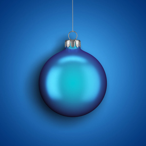 3D Rendering Christmas ball on a dark background without inscriptions - Φωτογραφία, εικόνα