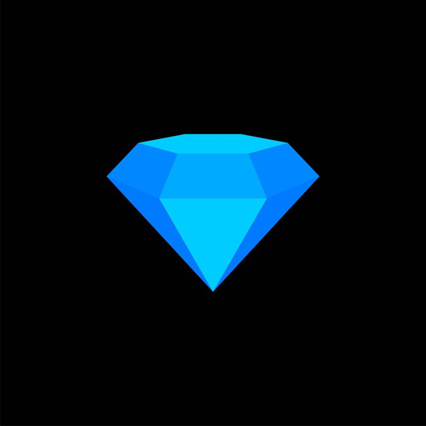Blue Gemstone Logo Template - Vector, Image