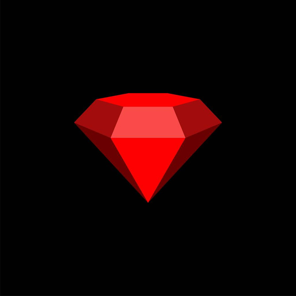 Червоний коштовний камінь шаблон логотип - Вектор, зображення