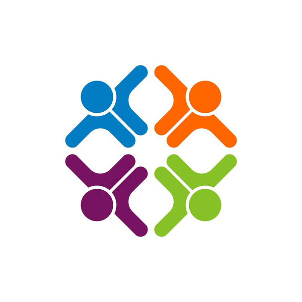 Vorlage für das Teamwork-Vektor-Logo - Vektor, Bild