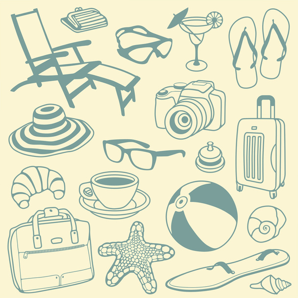 travel seamless background - Vector, Image