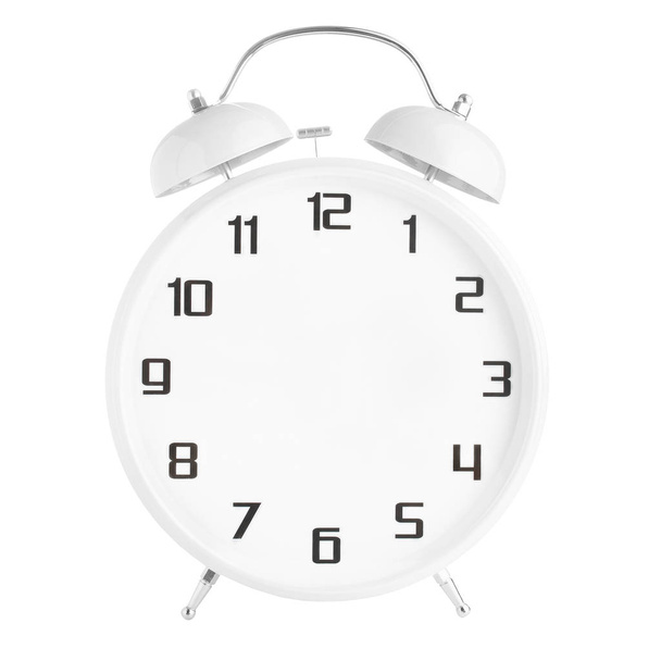 Beyaz alarm eller saat ile üzerine beyaz izole yok - Fotoğraf, Görsel