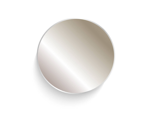 Silver metal circle isolated on white background  - Vetor, Imagem