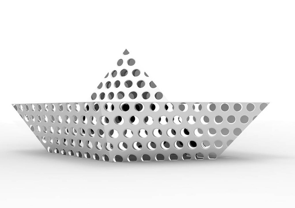 papier navire 3D isoler fond
 - Photo, image