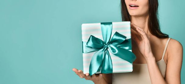 young attractive woman having a present - Photo, image
