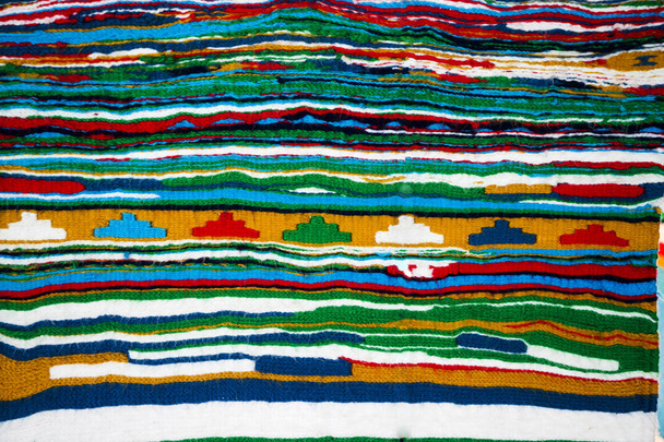 Tezgah Doğu için Türk halı dokuma yün konu çok renkli - Fotoğraf, Görsel