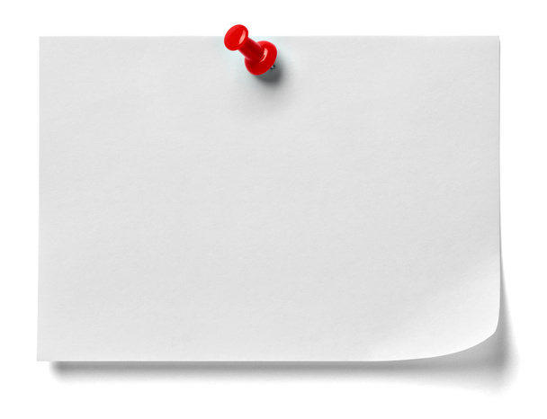 lähikuva paperista, jossa on punainen painonaula valkoisella pohjalla - Valokuva, kuva
