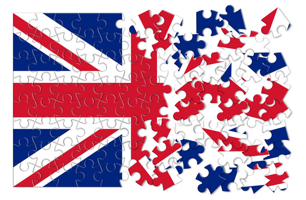 Rebuild england - concept image in puzzle shape - Photo, Image