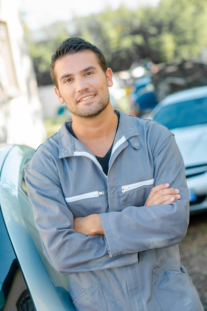 Mechanic with his arms folded - Фото, зображення