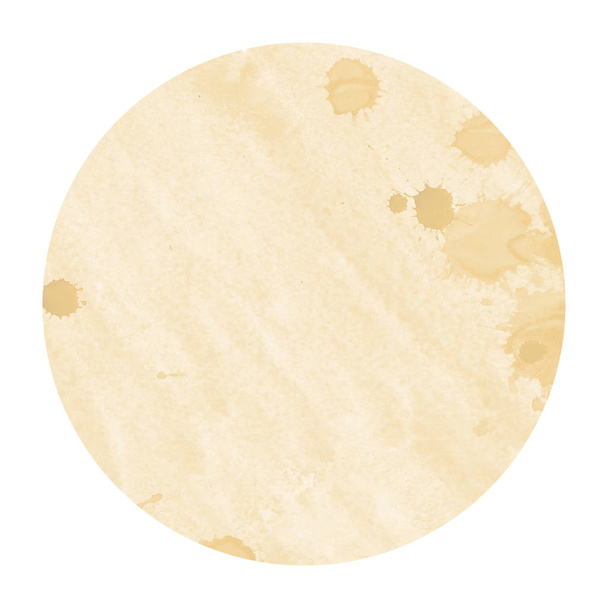 Світло-оранжева рука намальована акварельна кругла текстура фону рамки з плямами. Сучасний елемент дизайну
 - Фото, зображення