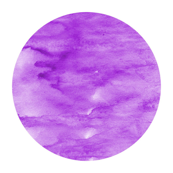 Фиолетовый ручной рисунок акварели круговая рамка текстуры фона с пятнами. Элемент современного дизайна
 - Фото, изображение