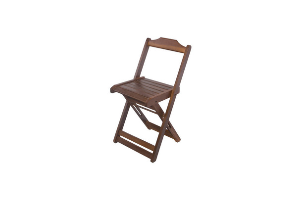 Wood chair. Object isolated of white background - Foto, afbeelding